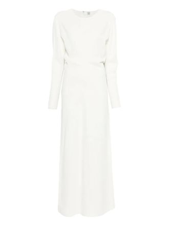 Toteme long-sleeve maxi dress - women - Viscose - 34 - White