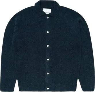 Edwin Gemini Cardigan - Heren - Truien - Blauw - Maat: M Zijde