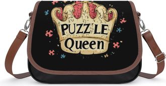 Generic Jigsaw Puzzle Queen Crossbody Bags for Women Shoulder Messenger Bag Purse Handbags