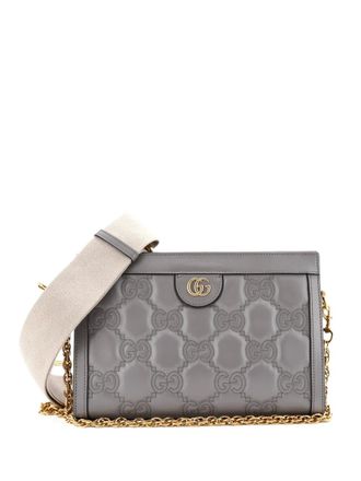 Gucci GG GG Matelasse Leather Small shoulder bag - women - Calf Leather - One Size - Grey
