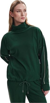 Varley Ariana High Neck Midlayer Womens Sweater Pine Grove/Cement : XXS, Polyester