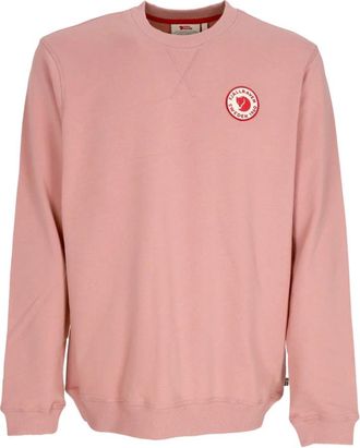 Fj&auml;llr&auml;ven 1960 Logo Crewneck Sweatshirt Dusty Rose - Heren - Sweatshirts - Roze - XS - Katoen - Hoodies & sweatvesten