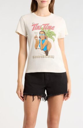 Re/Done Classic Tini Time Graphic T-Shirt in Vintagewhite at Nordstrom, Size X-Large