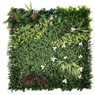 Vente-Unique Rivestimento parete vegetale sintetico Pacco da 1m&sup2; Verde - LAHTI