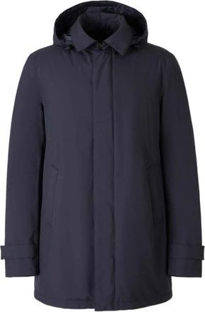 Herno Hooded Down Jacket - Heren - Gewatteerde jassen - Blauw - 5XL - Polyester - Jassen