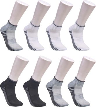 Ed Hardy Athletic Half Cushion Quarter Sock 8-Pack in Gwb at Nordstrom