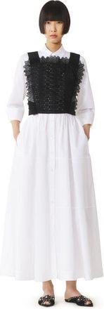 Lanvin White Cotton Poplin Shirt Dress at Nordstrom, Size 42