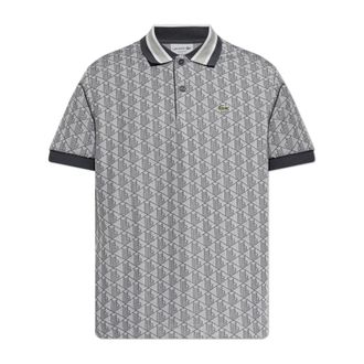 Lacoste Polo Shirts, male, Gray, Size: 3XL Classic Fit Monogram Polo