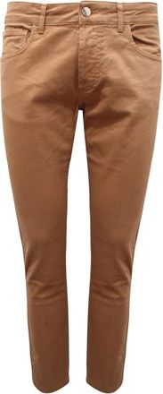 Entre Amis Denim Broek Gemaakt in Itali&euml; - Heren - Slim Fit Jeans - Bruin - W29 - Denim - Jeans