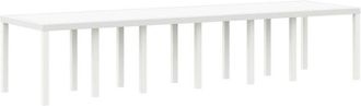 vidaXL Vidaxl - Garden Table White 350 x 100 x 73 cm Poly Rattan