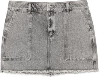 Michael Kors Zilver Katoen Casual Mini Rok - Dames - Spijkerrokken - Grijs - S - Katoen - Rokken
