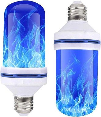 No Brand Dos Luces Led Azules Con Efectos De Llama Din&aacute;micos, De Bajo Consumo Energ&eacute;tico, Ideales Para El Hogar, El Dormitorio, El Bar, El Hotel O La Decoraci&oacute;