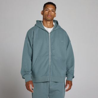 MyProtein Sudadera con capucha oversize con cremallera bidireccional - Azul futuro - XS