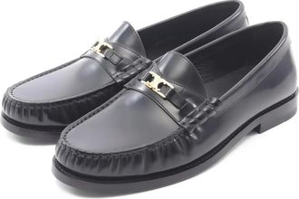 Celine 2020s Luco Triomphe leather loafers - Black