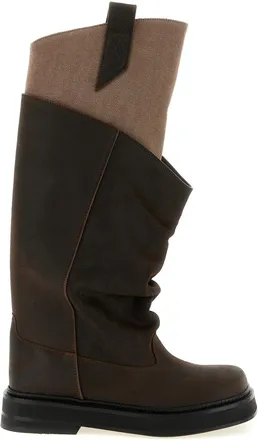 The Attico Brown Robin Leather Boots