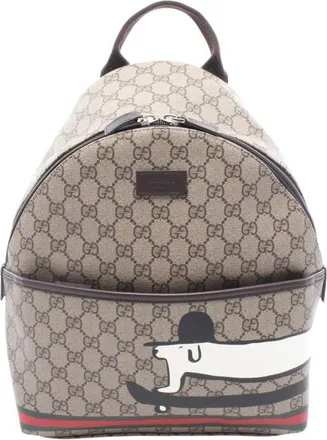 Gucci Pre-owned Gucci Kids GG Supreme Web Backpack Ladies BI02NSMHBIC76453