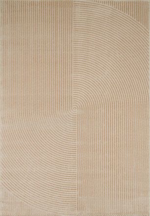 Nazar Rugs Alfombra beige en relieve - 120x160