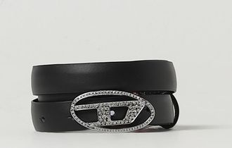 Diesel Cintura B-1DR in pelle con strass