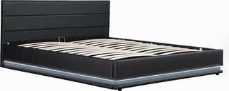 Habitat et Jardin Habitat Et Jardin - Cama Con Led anastasia- 160 X 200 Cm - Negro