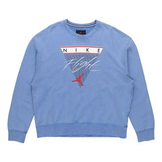 Nike Jordan Air Jordan Flight MENS Casual Sports Crew-neck Blue CZ6096-403