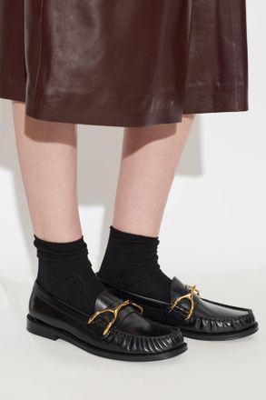 Alexander McQueen Wishbone Loafers, Womens, Black