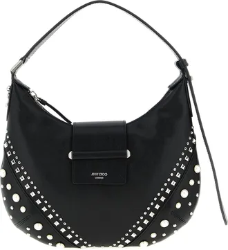 Jimmy Choo London White Lamb Leather Shoulder Womens Bag