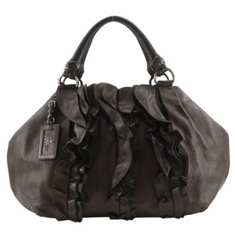 Prada Brown Leather Tote Bag (Pre-Owned)