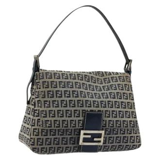 Fendi Pre-owned Shoulder Bags, female, Blue, Size: ONE SIZE Pre-owned Zucchino Shoulder Bag