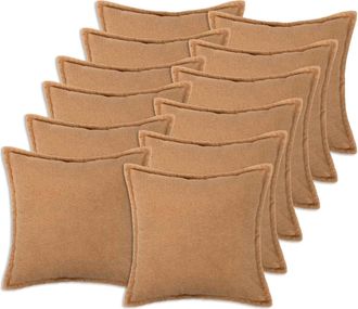 vidaXL Funda De Almohada 12 Pcs Houten Beige 45 X 45 Cm Boucl&eacute; Vidaxl
