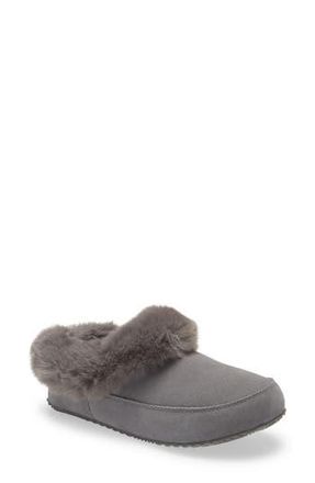 Sorel Go Coffee Run Faux Fur Slipper in Quarry Quarry at Nordstrom Rack, Size 10