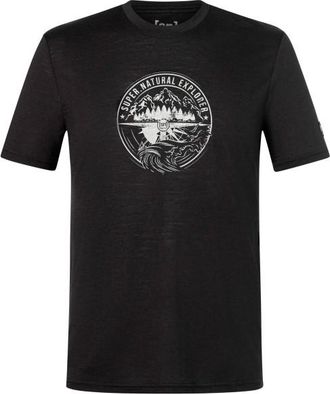 super.natural Exploring Tee Merinoshirt f&uuml;r Herren | schwarz