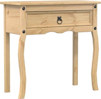 vidaXL Mesa Consola Corona Madera Maciza De Pino 73x35x73 Cm Vidaxl