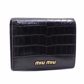 Miu Miu Black Leather Wallet (Bi-Fold) (Pre-Owned)