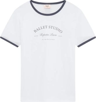 Repetto two-tone crew-neck T-shirt - White