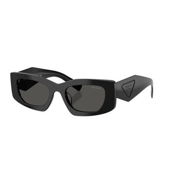 Prada Sunglasses, unisex, Black, Size: 51 MM Oversized Rectangular Cat-Eye Sunglasses