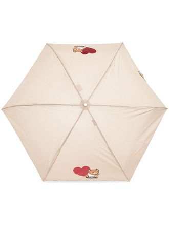 Moschino Ombrello con stampa Teddy Bear - Toni neutri