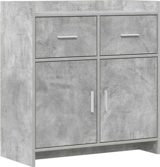 vidaXL Aparador Gris Hormig&oacute;n 75 X 36 X 80 Cm Madera De Ingenier&iacute;a Vidaxl