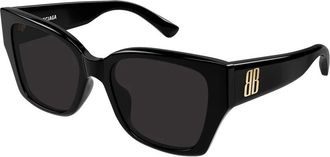Balenciaga Grey Square Ladies Sunglasses BB0474S 001 55