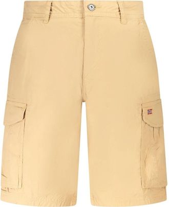 Napapijri Noto Bermuda Shorts - Heren - Korte Broeken - Beige - W32 - Katoen - Korte Broeken