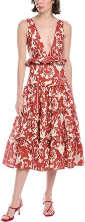 Agua Bendita Agua By Agua Bendita Maiz Linen Midi Dress