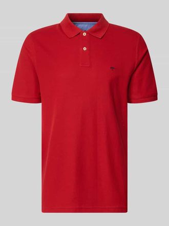 Fynch-Hatton Fynch-Hatton Regular Fit Poloshirt mit Label-Stitching in Rot, Gr&ouml;&szlig;e XXXL