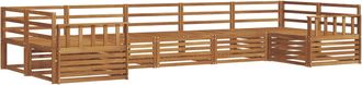 vidaXL Conjunto De Sof&aacute;s De Exterior 7 Uds. Natural Vidaxl