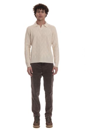 Drumohr Open Collar Lambswool Polo