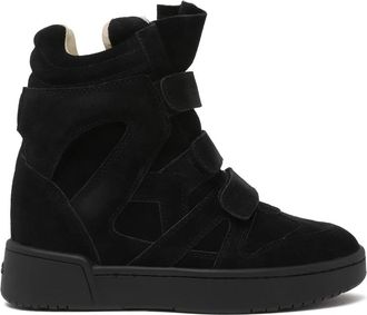 Isabel Marant Wedge High-Top Sneakers - Dames - Sneakers - Zwart - 36 EU - Leer - Schoenen