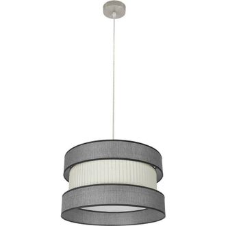 Fabrilamp Colgante Home 1xe27 Niquel/gris-beis Regx40x40 Cm