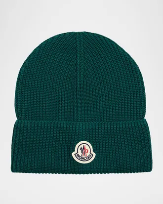 Moncler Men & apos;s Ribbed Cotton Beanie