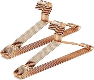 OEM Juego De 20 Perchas De Hierro Color Oro Rosa, De 43 Cm, Con Ranura Antideslizante, Para Trajes, Camisetas, Camisas, Chaquetas, Vestidos Y Pantalones. 