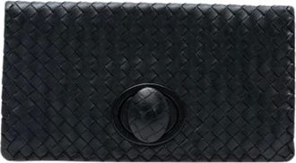Bottega Veneta Pre-owned Clutches, female, Black, Size: ONE SIZE Pre-owned Leather Clutch