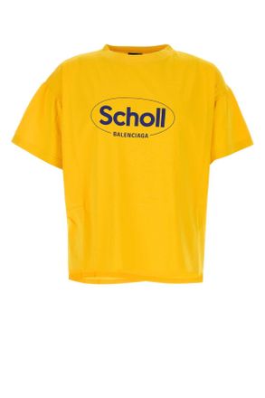 Balenciaga Yellow Cotton Oversize T Shirt