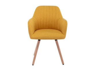 VENTE-UNIQUE.COM Silla tela mostaza
